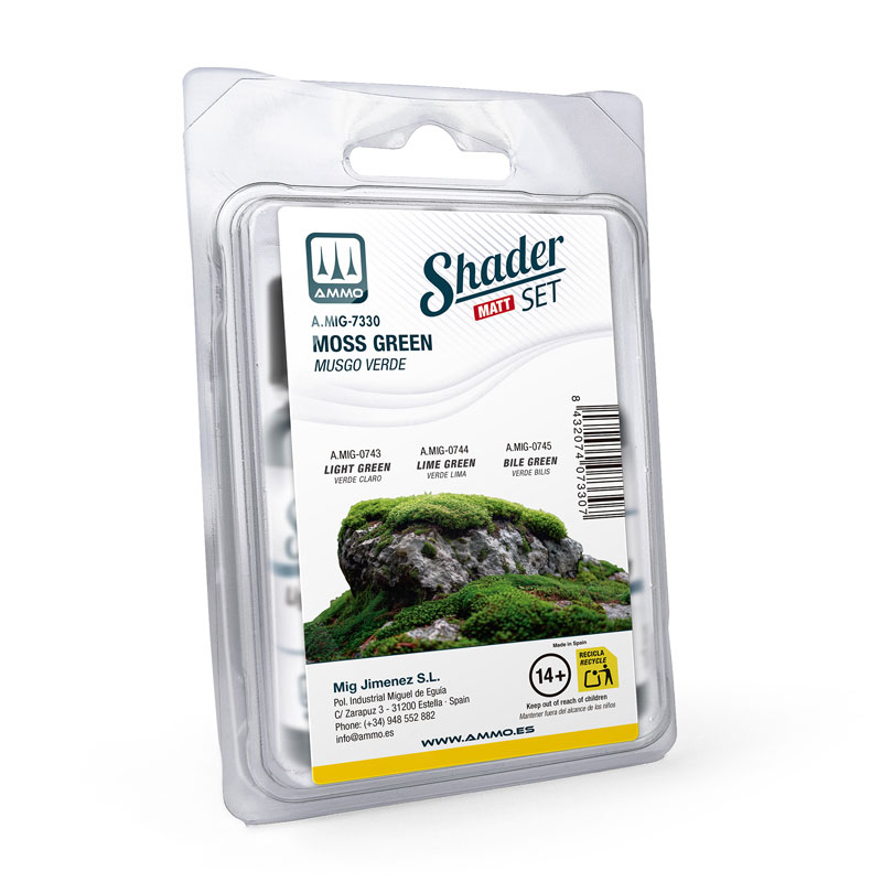 AMMO by Mig Matt Shader Set Moss Green