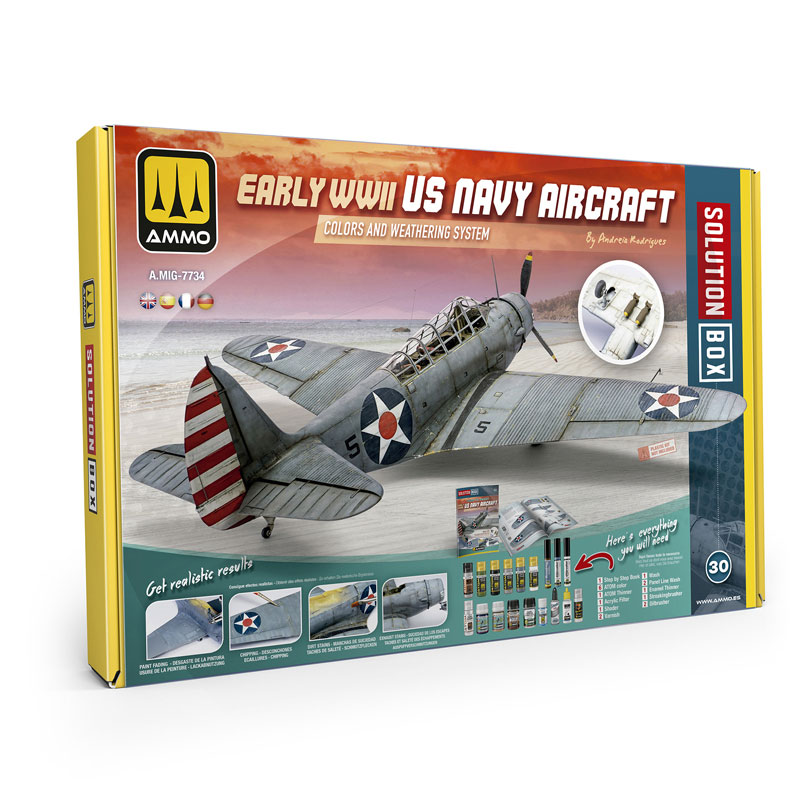 AMMO by Mig How To Paint Early WWII U.S. Navy Aircraft Solution Box