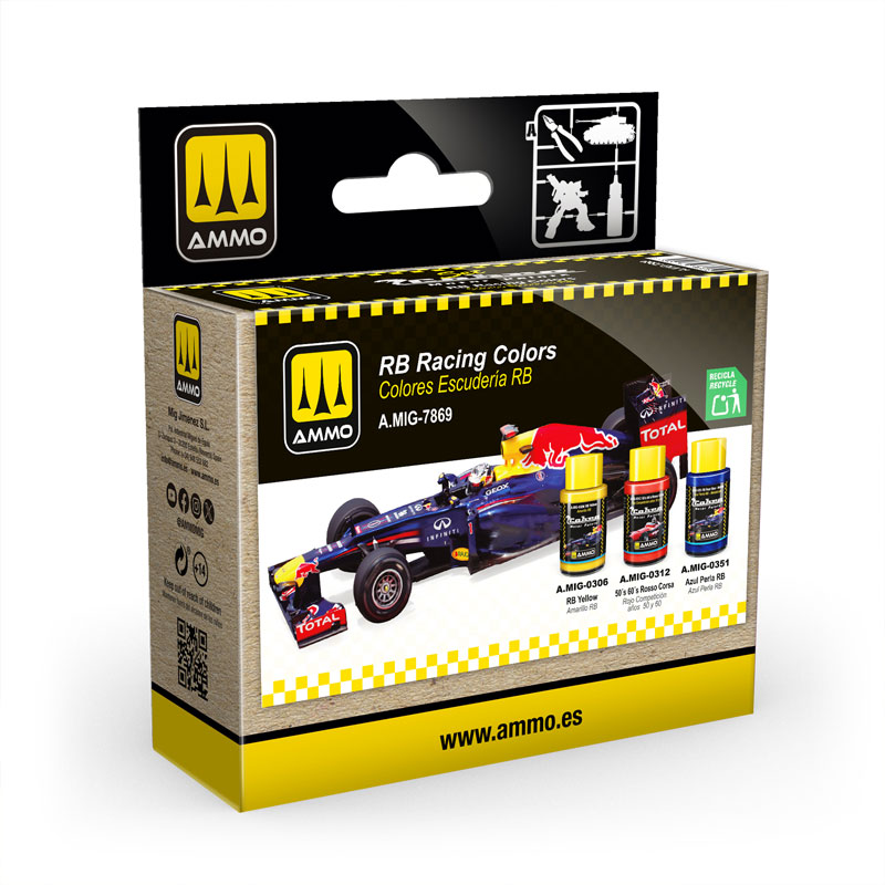 Ammo By Mig Cobra Motor RB Racing Colors Set (3 Colors) 30mL Bottles
