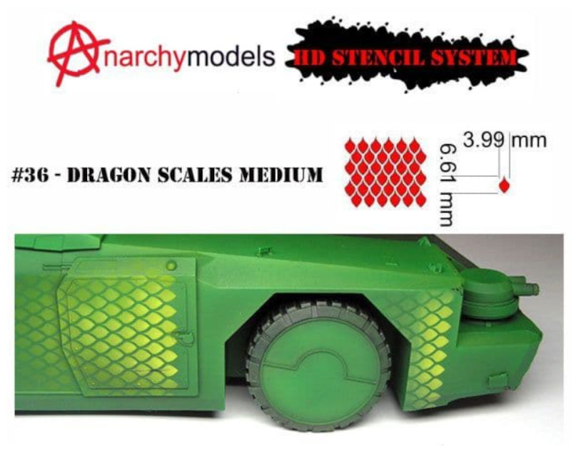 HD Stencils - Dragon Scales (Medium)