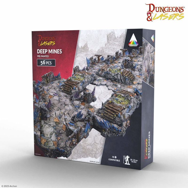 Archon Studio Dungeons and Lasers: Deep Mines PrismaCast Pre-Painted Terrains