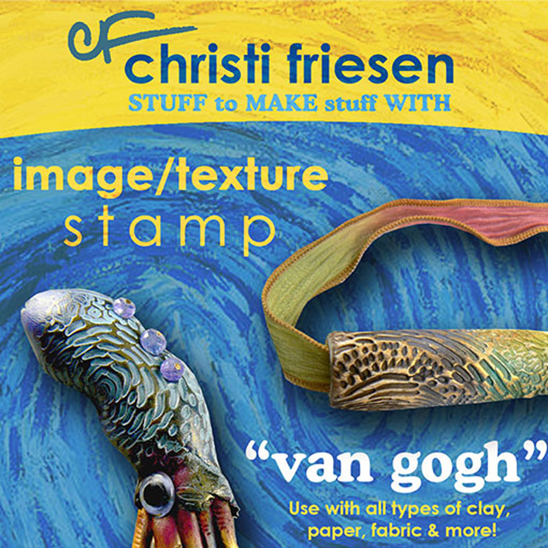 Aves Van Gogh Rubber Texture Stamps