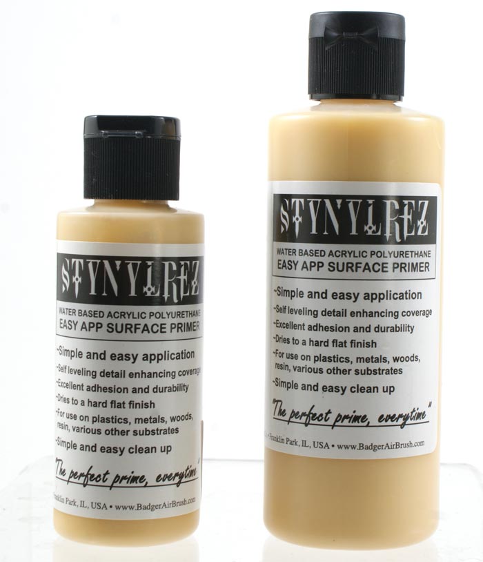Michigan Toy Soldier Company : Badger - Stynylrez Water-Based Acrylic Primer  Pale Mustard 2oz. Bottle