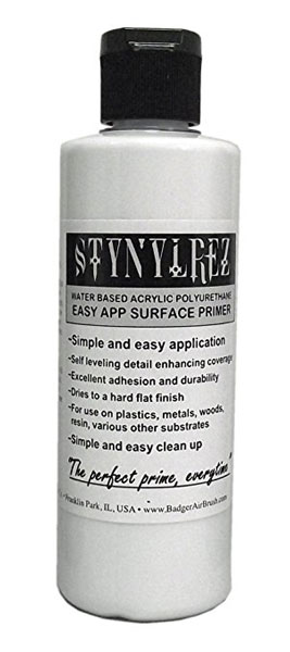 Stynylrez Water-Based Acrylic Primer White 4oz. Bottle