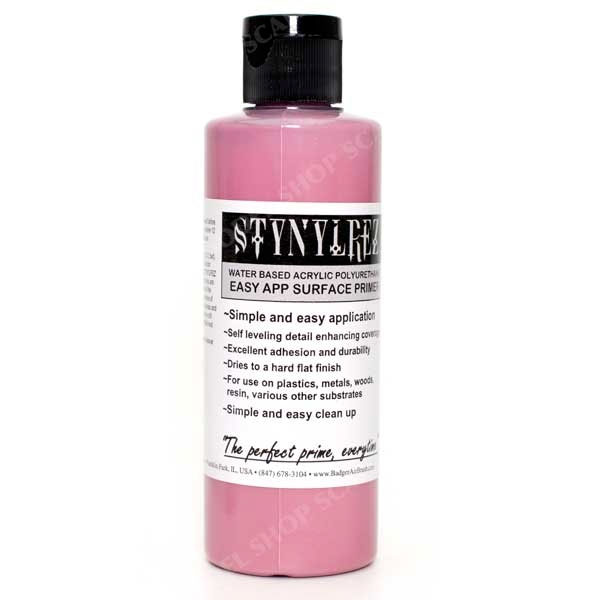 Michigan Toy Soldier Company : Badger - Stynylrez Water-Based Acrylic Primer  Dull Pink 4oz. Bottle