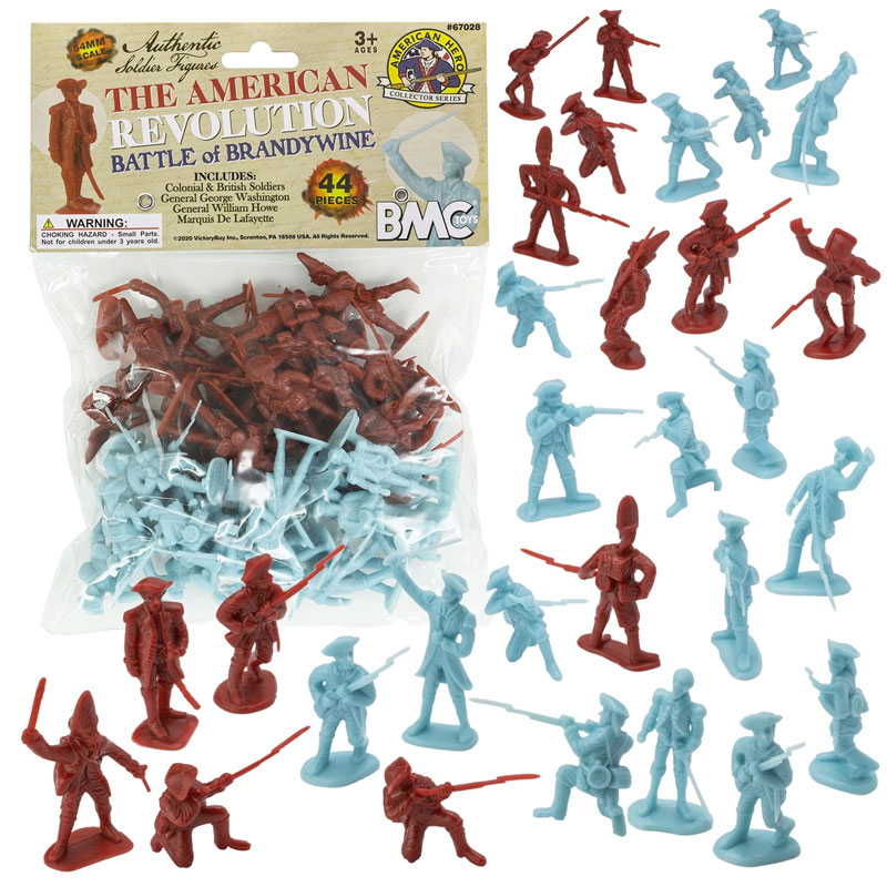 Revolutionary War Battle of Brandywine - 44pc Plastic Army Men Soldier Figures