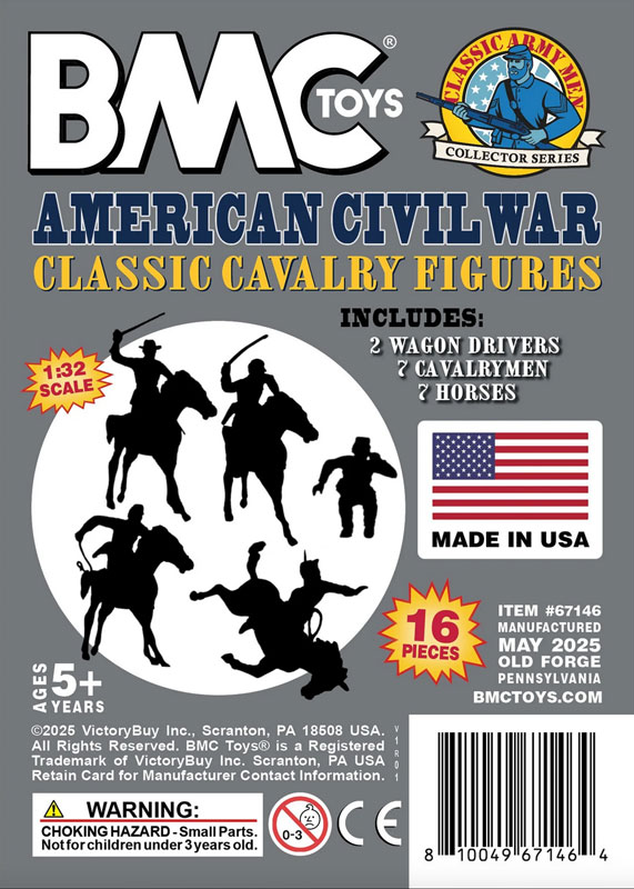 BMC Classic Marx Civil War Cavalry - 16pc Charcoal Gray Set