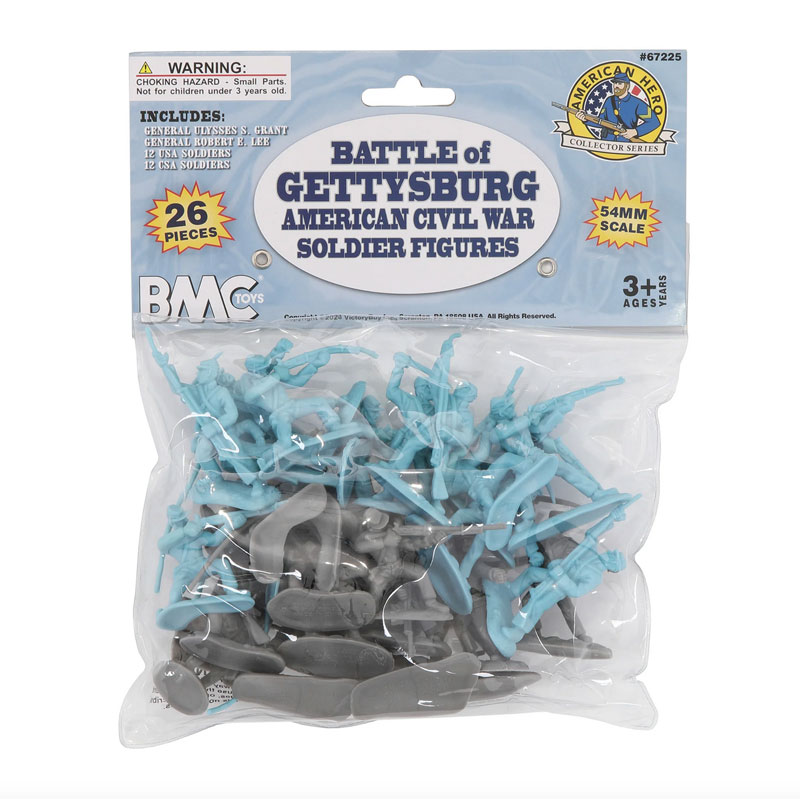 BMC Civil War Plastic Army Men - 26pc Battle of Gettysburg