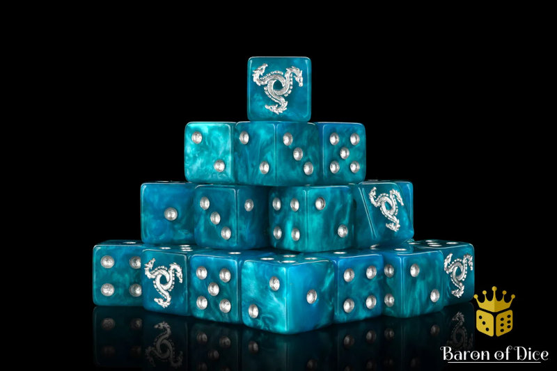 Baron of Dice Hydra - Serpent Blue Dice (25 dice)