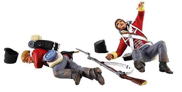 A Costly Defense - British 44th Foot Casualty Face Down & British 44th Foot Seated Wounded
