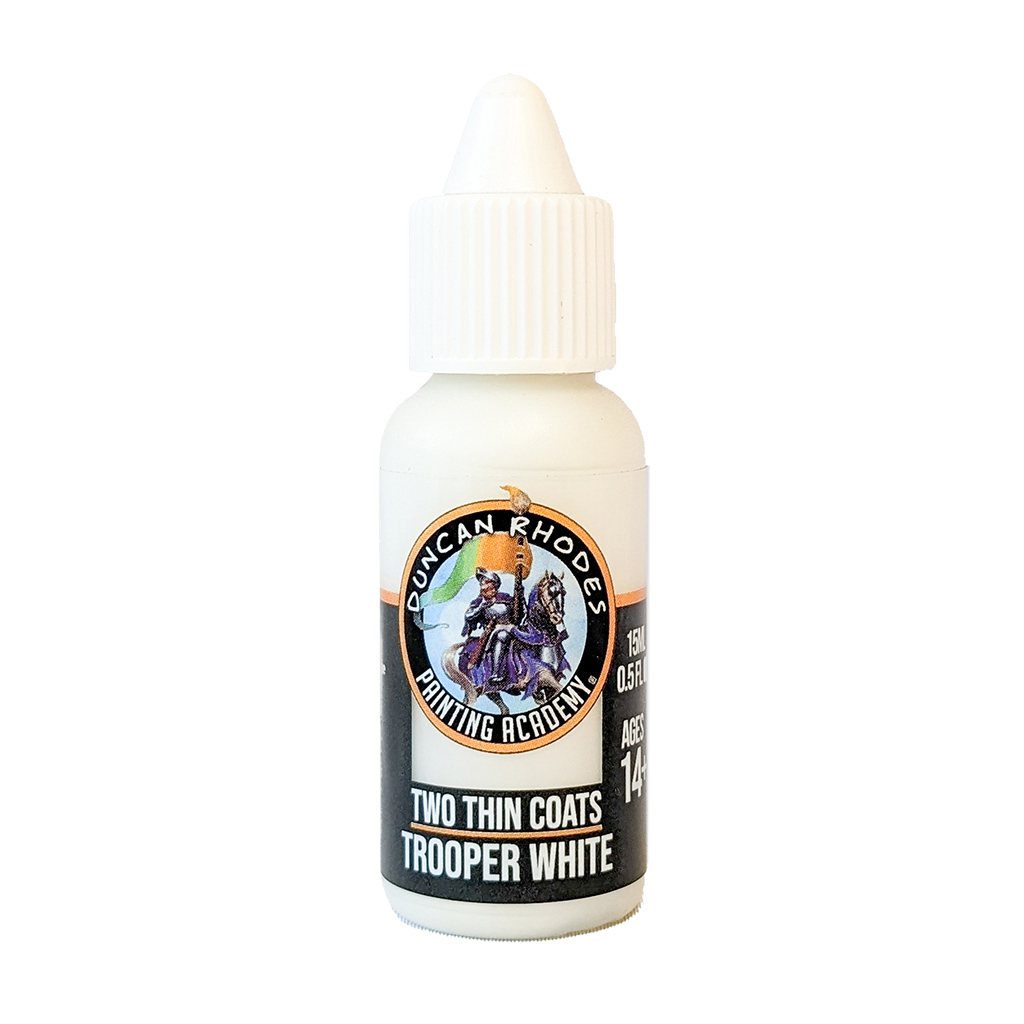 Two Thin Coats: Trooper White 15ml bottle