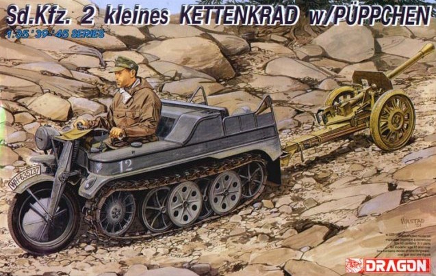 WWII German SdKfz 2 Kleines Kettenkrad with Puppchen