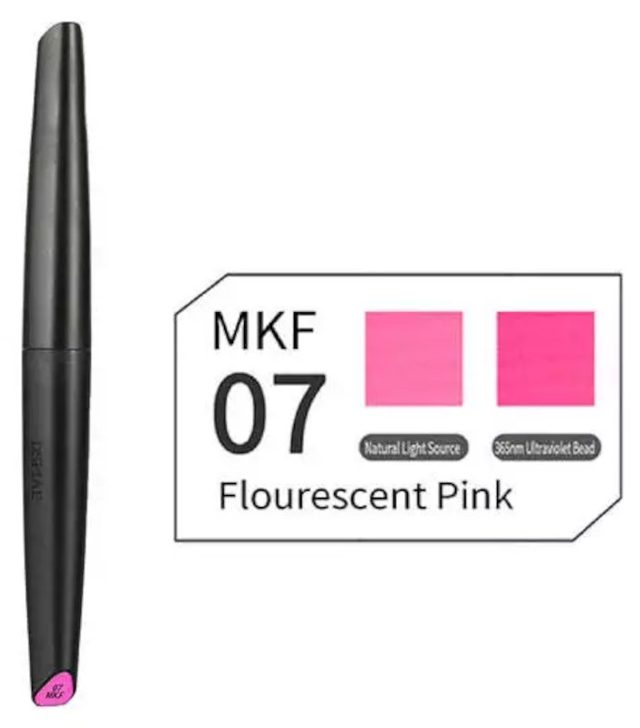 Dspiae Fluorescent Pink Soft Tip Acrylic Paint Marker