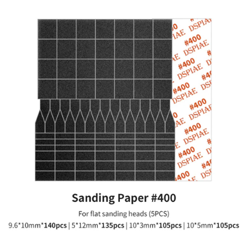 Dspiae Sanding Paper for Flat Reciprocating Sanding Head #400