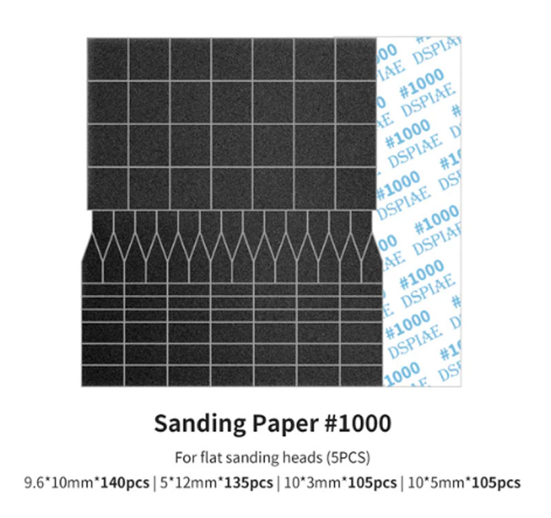 Dspiae Sanding Paper for Flat Reciprocating Sanding Head #1000