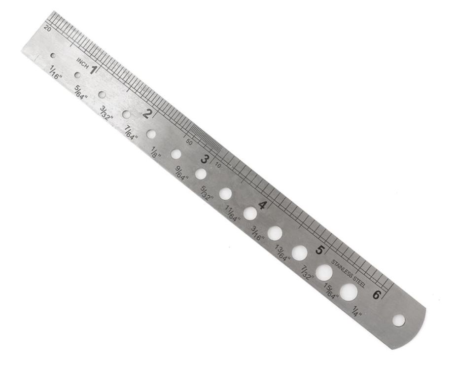 Enkay 6 Inch Ruler with Drill Gauge