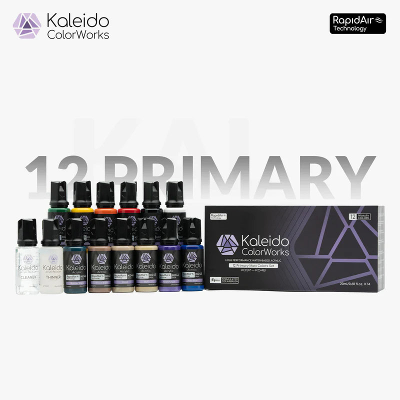 Gaahleri ProMaster Series Paints - 12 Primary Matt Colors Set