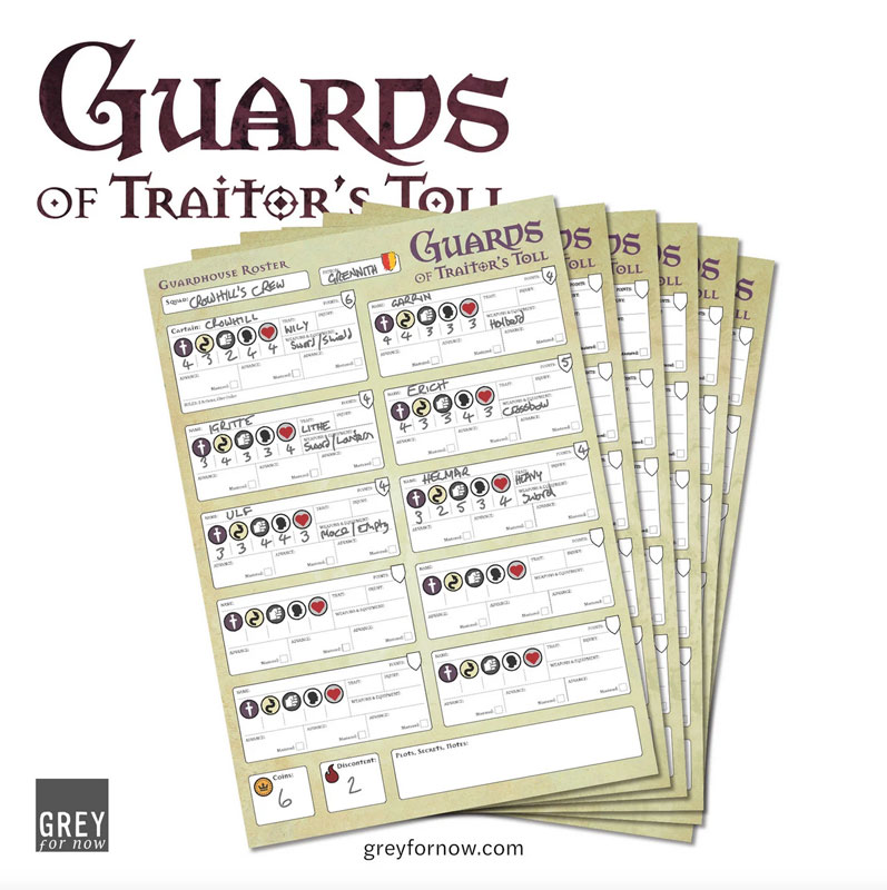 Grey For Now Guards of Traitors Toll Guardhouse Roster