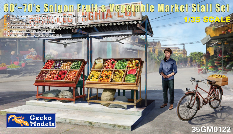 1960-70s Saigon Fruit & Vegetable Market Stall Set