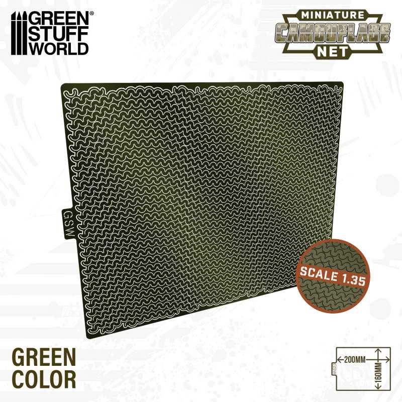 Green Stuff World Miniature Camouflage Nets Green 1:35