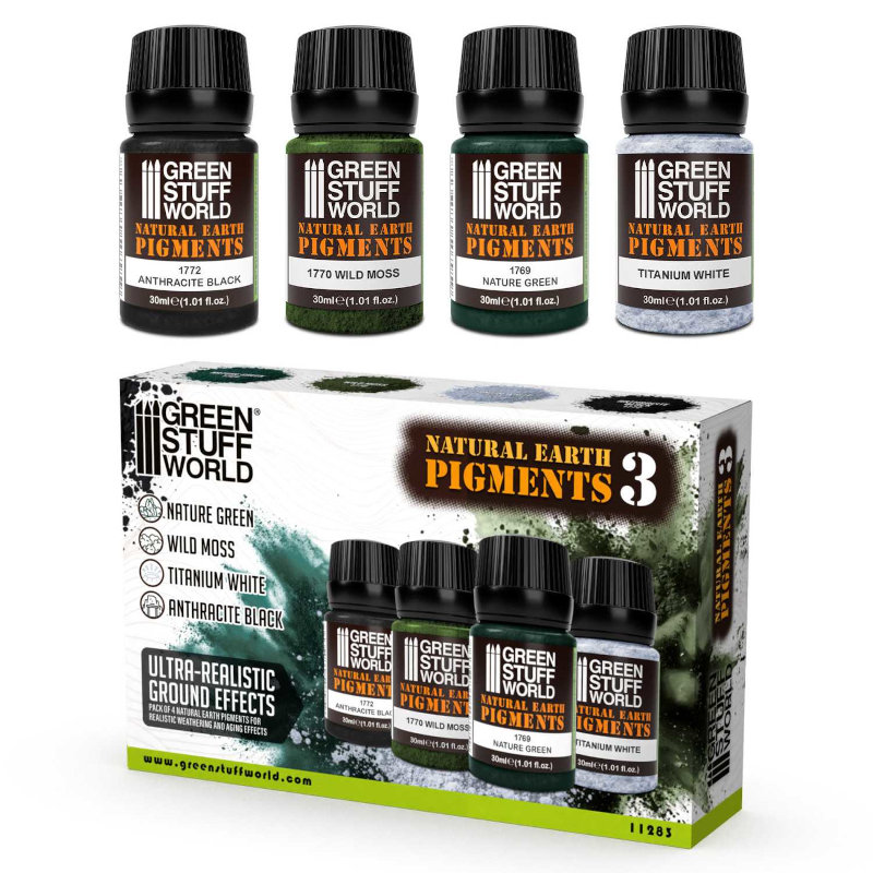 Green Stuff World Natural Earth Pigments Set 30ml - No. 3