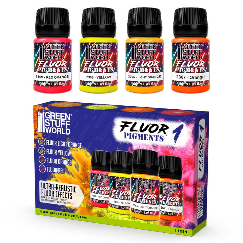 Green Stuff World Fluor Pigments Set 30ml - No. 1