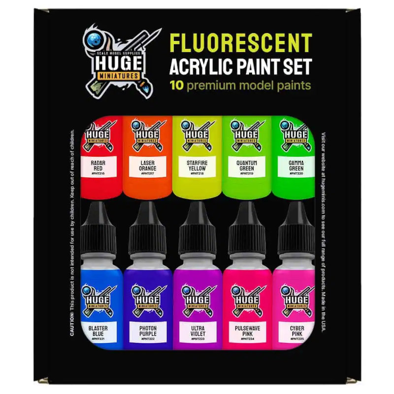 Huge Miniatures Fluorescent Paint Bundle Box