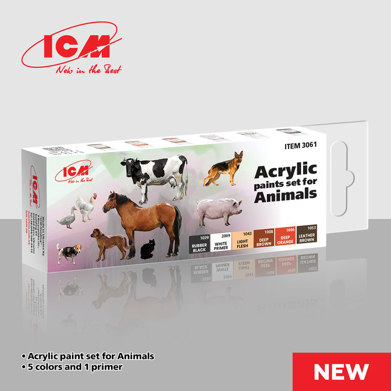 ICM Acrylic Paint Set for Animals