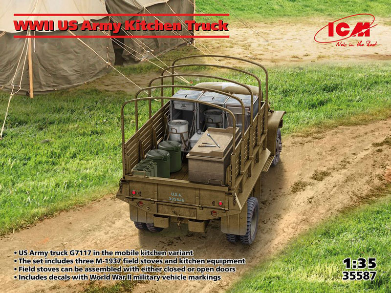 ICM WWII US Army G7117 Mobile Kitchen Truck