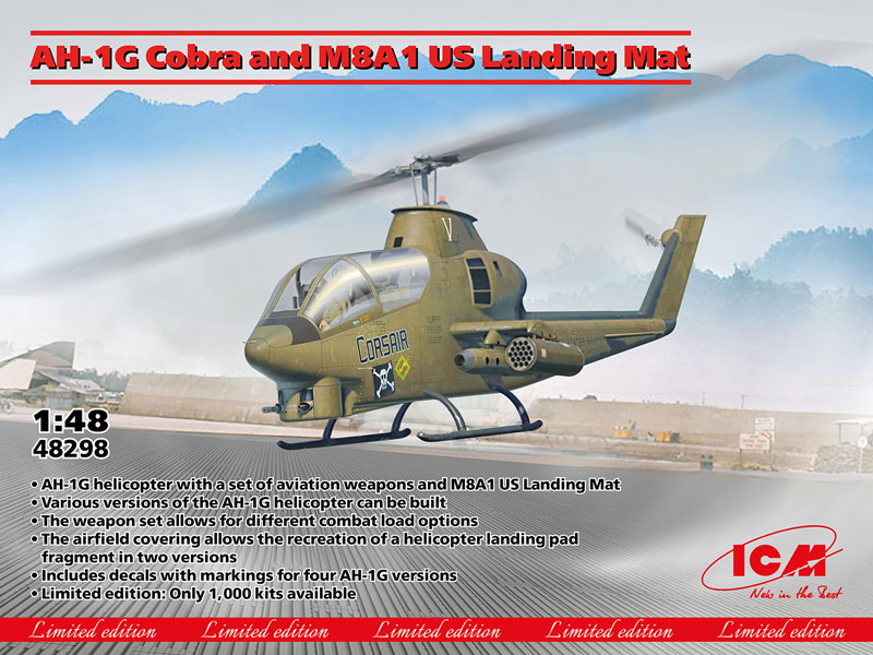 ICM AH-1G Cobra & M8A1 US Landing Mat