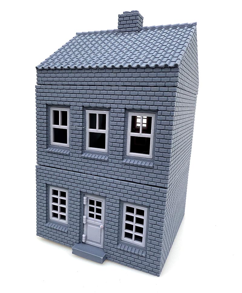 ToonKrieg ToonTown Brick Row #1 - Tile Roof