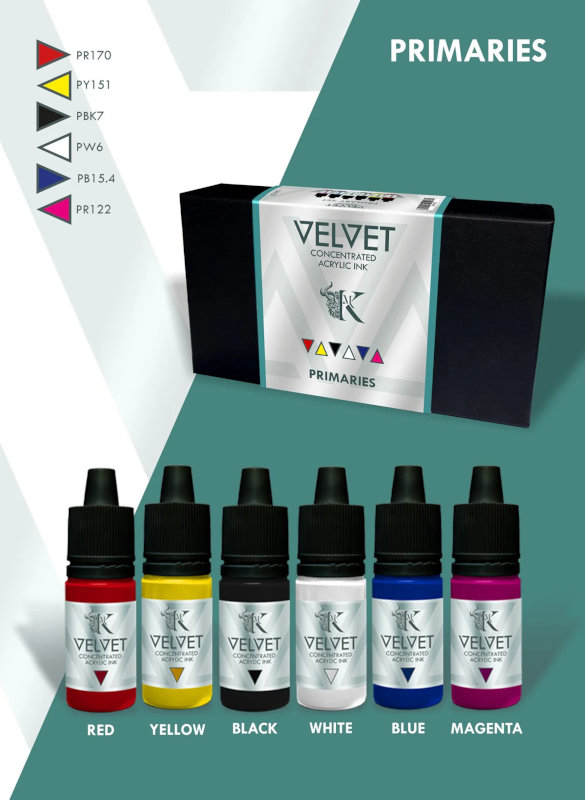 Kimera Kolors - Velvet Ink Primaries Set