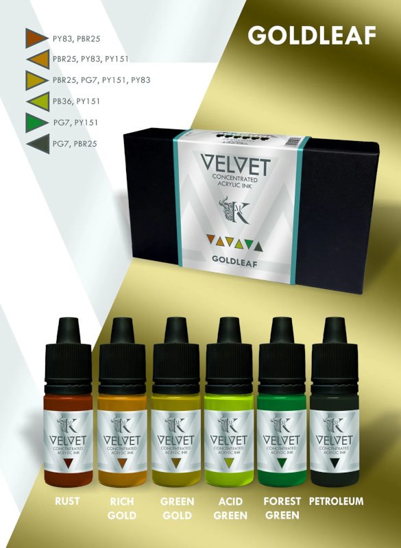Kimera Kolors - Velvet Ink Goldleaf Set