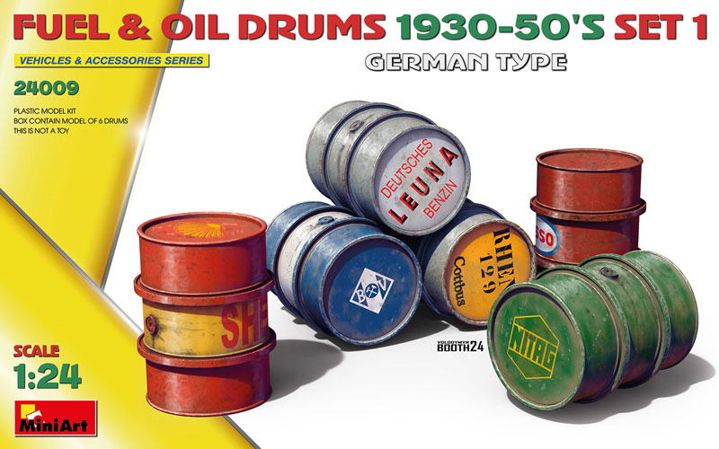 German Fuel & Oil Drums 1930-50’s Set 1