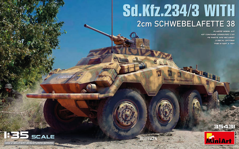 Miniart Sd.Kfz.234/3 with 2cm Schwebelafette 38