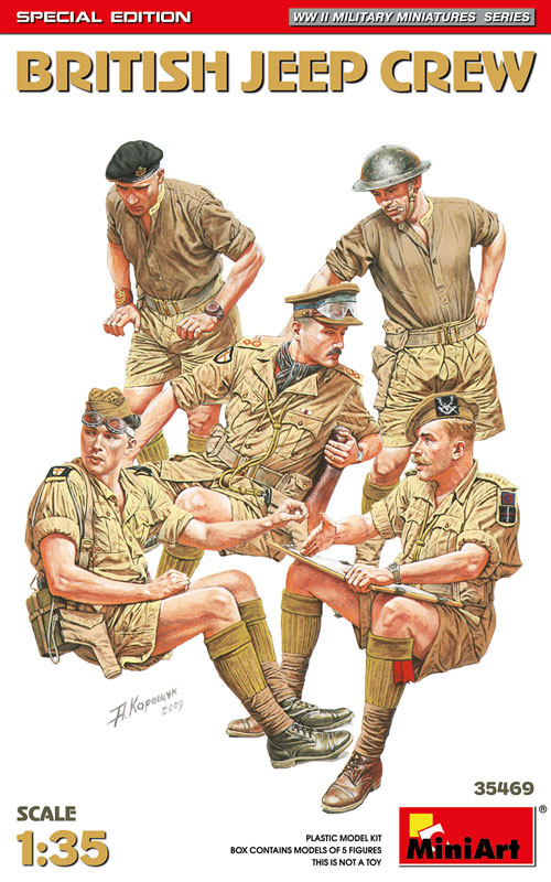 Miniart British Jeep Crew Figure Set