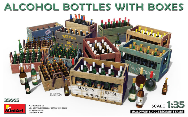 Miniart Alcohol Bottles with Boxes