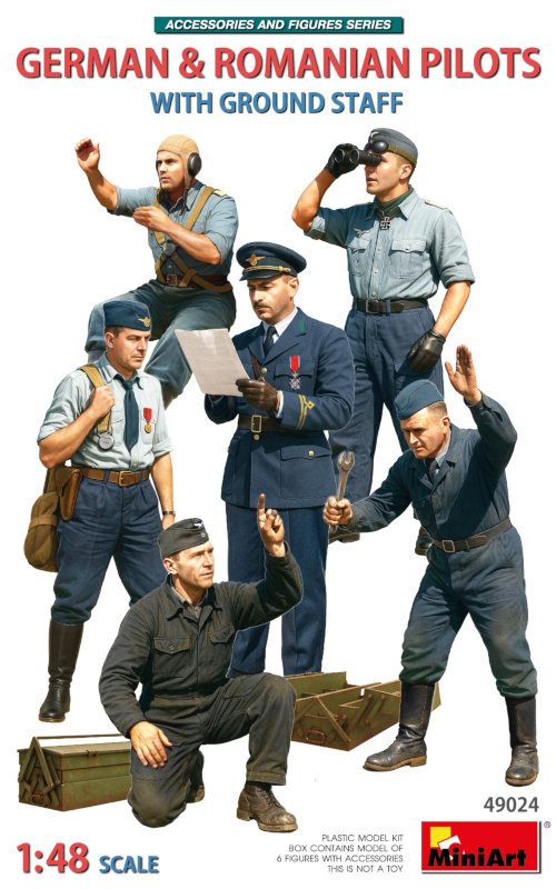 Miniart German & Romanian Pilots with Ground Staff Figure Set