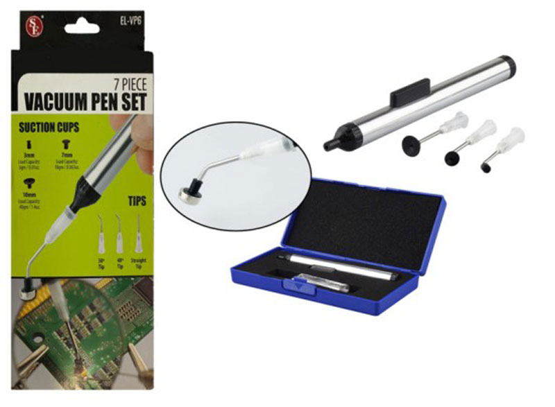 Vacuum Pen Set w/Interchangeable Suction Cups & Tips