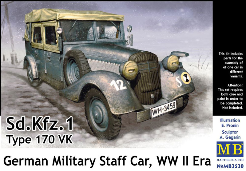 WWII German SdKfz 1 Type 170VK Military Staff Car