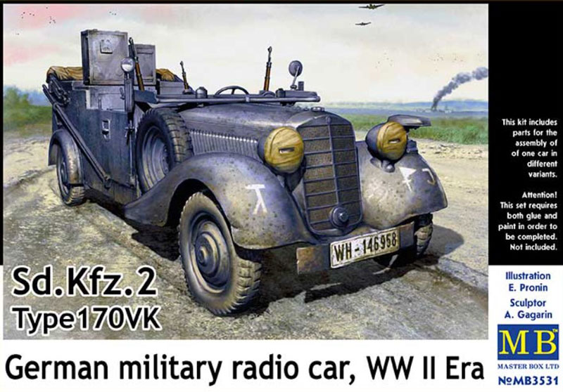 WWII German SdKfz 2 Type 170VK Military Radio Car