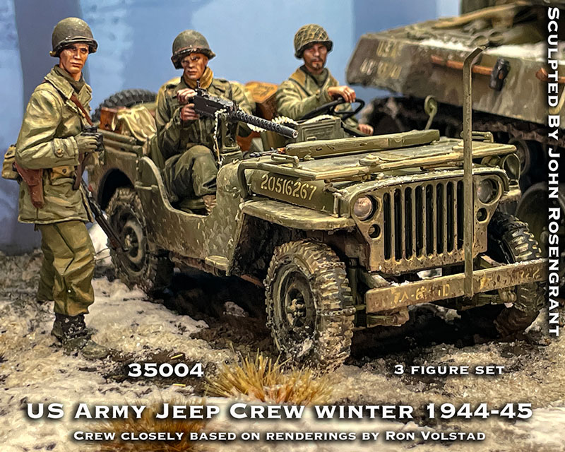 Raptor Miniatures US Army Jeep Crew 1944-45 Figure Set