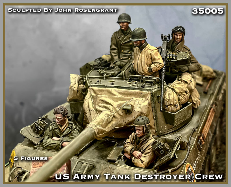 Raptor Miniatures US Army Tank Destroyer Crew Figure Set