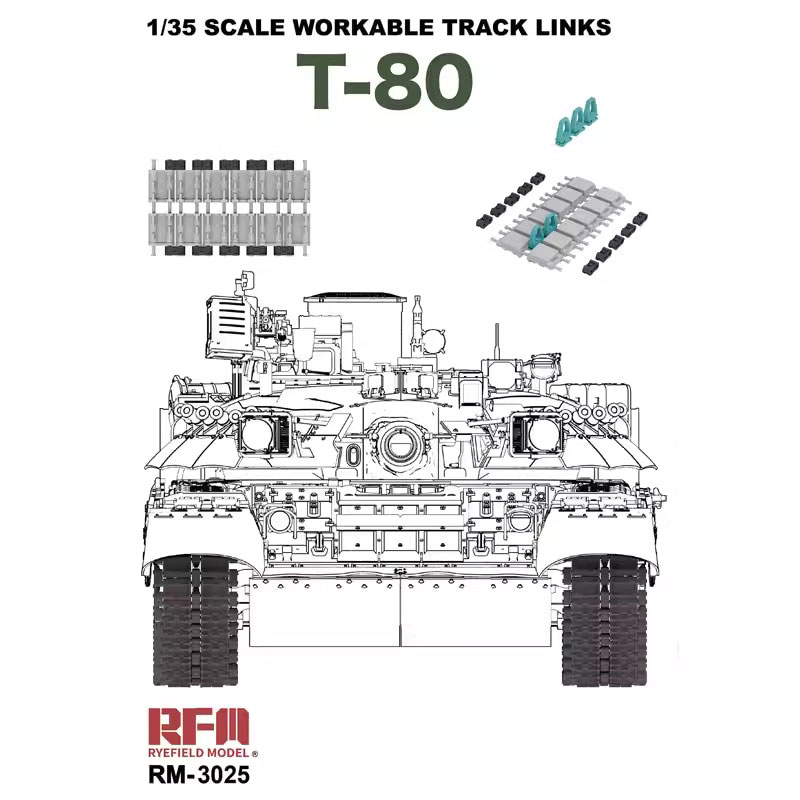 T-80 Tank Series Workable Track Links