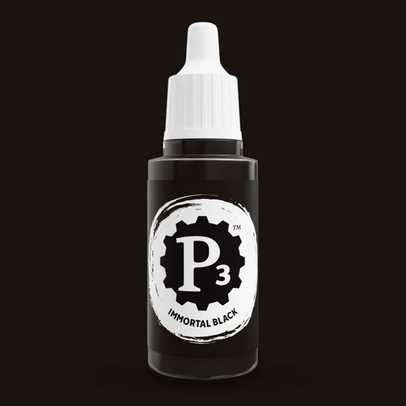 Privateer Press Paints (P3) Immortal Black 18ml (085)