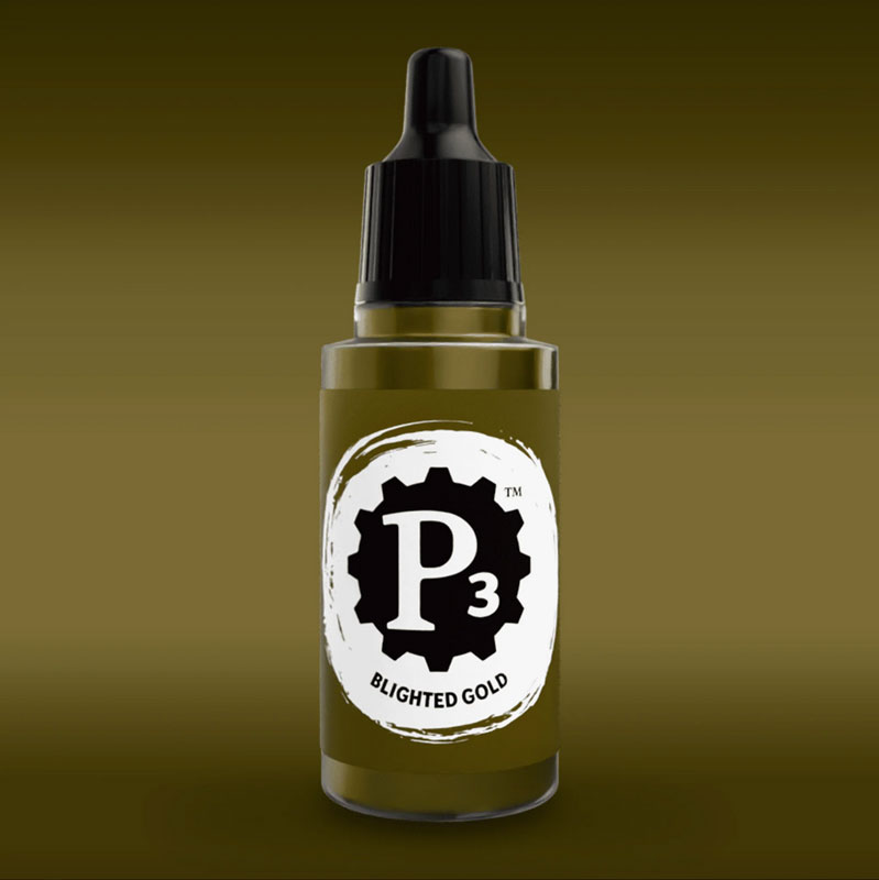 Privateer Press Paints (P3) Blighted Gold Metallic 18ml (108)