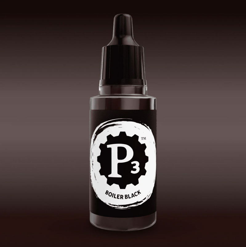 Privateer Press Paints (P3) Boiler Black Metallic 18ml (106/107)