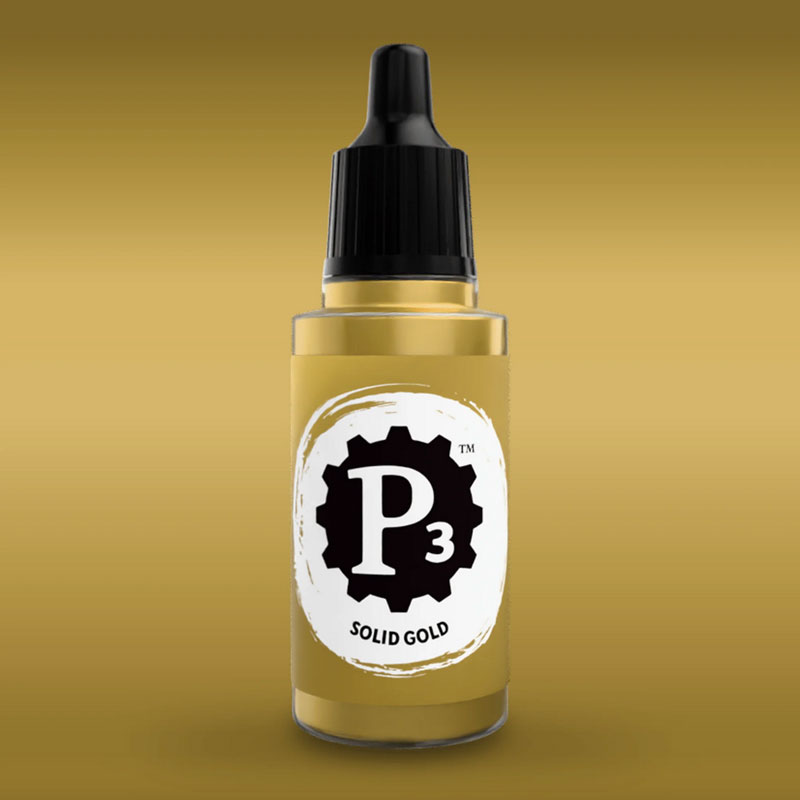 Privateer Press Paints (P3) Solid Gold Metallic 18ml (122/123)