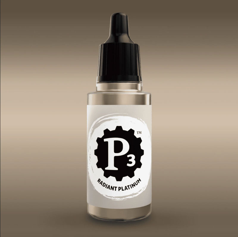 Privateer Press Paints (P3) Radiant Platinum Metallic 18ml (119)