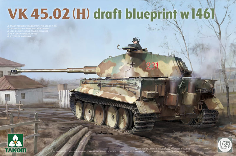 Takom VK 45.02(H) Draft Blueprint w 1461